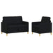 Set de canapea cu spațiu de depozitare 2 pcs Negru Poliester - WALTI WALTI