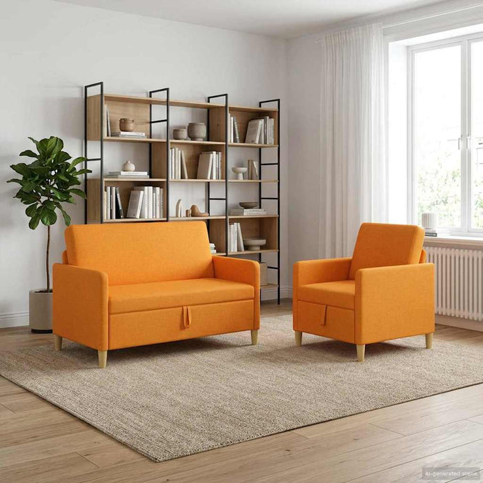 Set de canapea cu spațiu de depozitare 2 pcs Galben Întunecat - WALTI WALTI