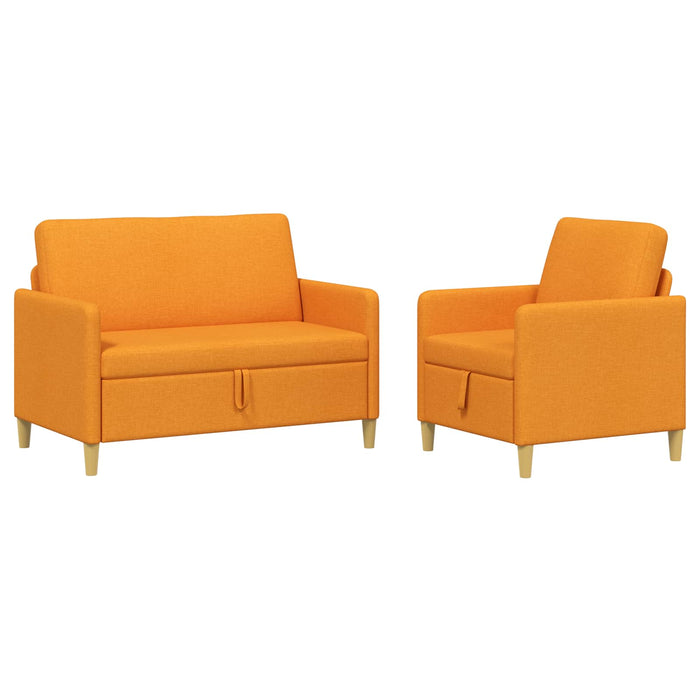 Set de canapea cu spațiu de depozitare 2 pcs Galben Întunecat - WALTI WALTI
