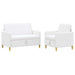 Set de canapea cu spațiu de depozitare 2 pcs Alb Poliester - WALTI WALTI