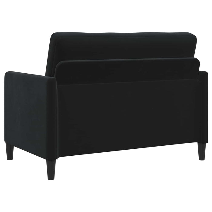 Set de canapea cu spațiu de depozitare 2 buc. Negru Poliester WALTI