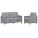 Set de canapea cu spațiu de depozitare 2 pcs Gri deschis - WALTI WALTI
