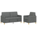 Set de canapea cu spațiu de depozitare 2 pcs Gri închis - WALTI WALTI