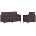 Set de canapea cu spațiu de depozitare 2 pcs Maro închis - WALTI WALTI