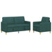 Set de canapea cu spațiu de depozitare 2 pcs Verde închis - WALTI WALTI
