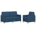 Set de canapea cu spațiu de depozitare 2 pcs albastru Poliester - WALTI WALTI
