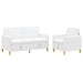Set de canapea cu spațiu de depozitare 2 pcs Alb Poliester - WALTI WALTI
