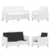 Set de canapea cu spațiu de depozitare 2 pcs Alb Poliester - WALTI WALTI
