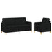 Set de canapea cu spațiu de depozitare 2 pcs Negru Poliester - WALTI WALTI