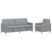 Set de canapea cu spațiu de depozitare 2 pcs Gri deschis - WALTI WALTI