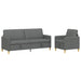 Set de canapea cu spațiu de depozitare 2 pcs Gri închis - WALTI WALTI
