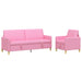 Set de canapea cu spațiu de depozitare 2 pcs Roz Poliester - WALTI WALTI