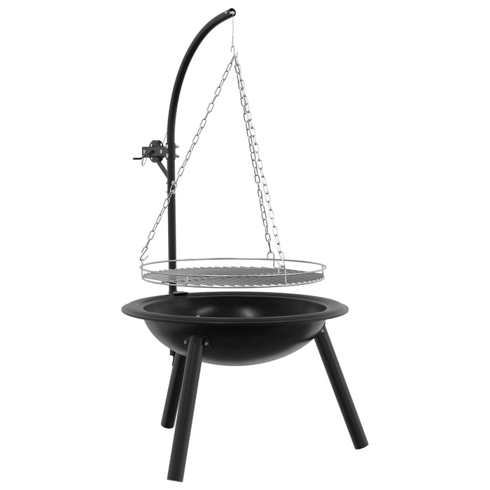 Focar cu grătar ajustabil ⌀55,5 x 107,5 cm Oțel Negru - WALTI WALTI