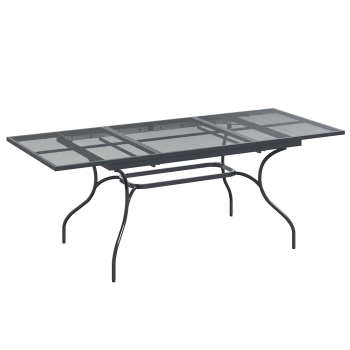 Masă de dining extensibilă din plasă Antracit 212 x 90 x 76 cm - WALTI WALTI