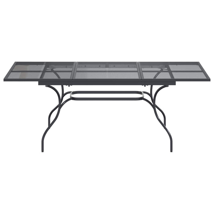Masă de dining extensibilă din plasă Antracit 212 x 90 x 76 cm - WALTI WALTI