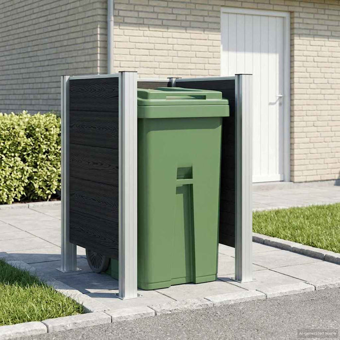 Împrejmuire pentru Coș de Gunoi Gri 85 x 85 x 115 cm - WALTI WALTI