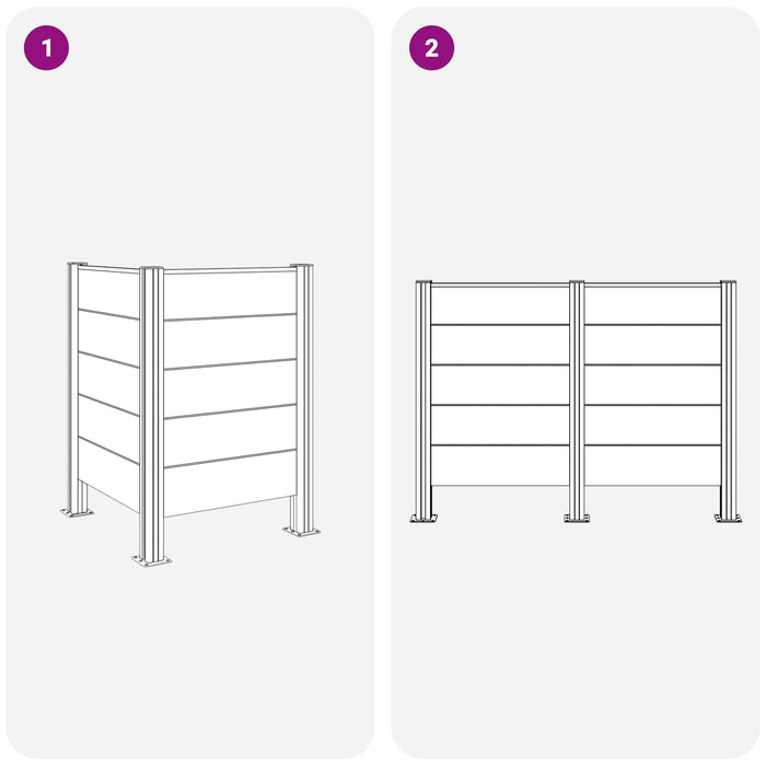 Împrejmuire pentru Coș de Gunoi Gri 85 x 85 x 115 cm - WALTI WALTI