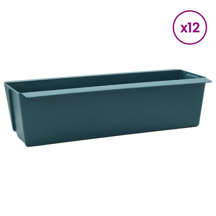 Cutii de flori pentru paleți Euro 12 pcs Verde WALTI