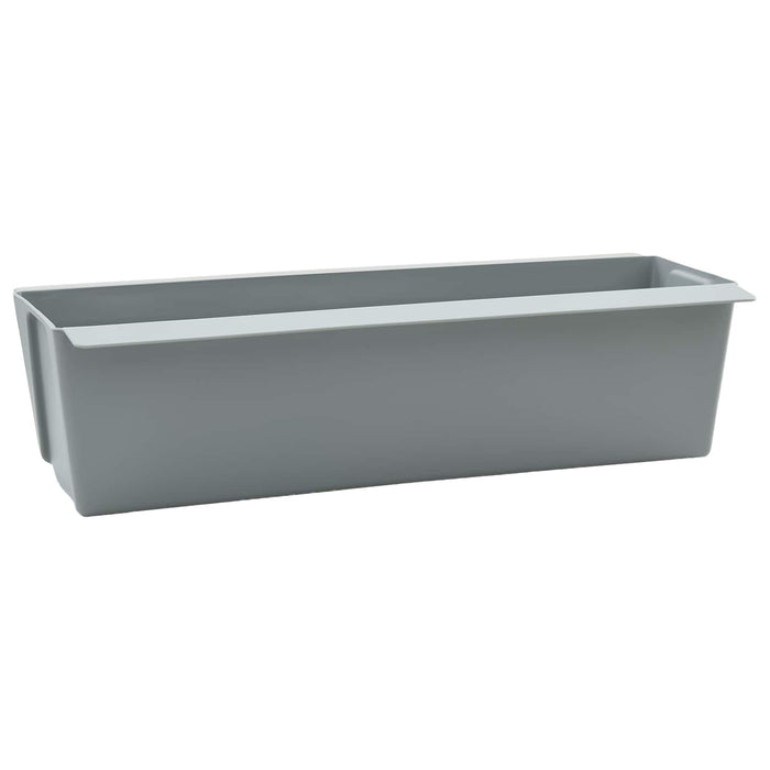 Cutii de flori pentru paleți Euro 12 pcs Gri deschis WALTI