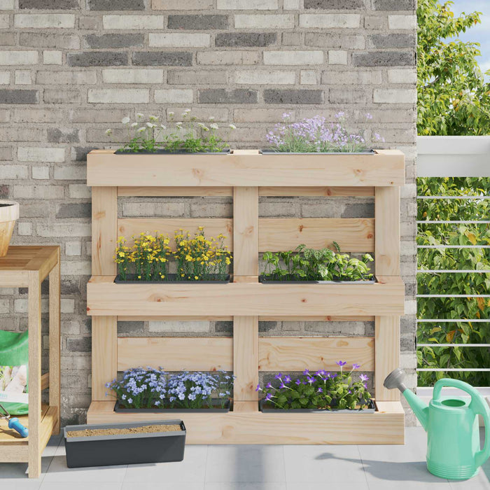 Cutii de flori pentru paleți Euro 24 pcs Gri 36 x 13,5 x 9,5 cm WALTI