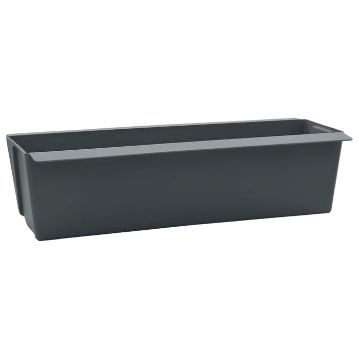 Cutii de flori pentru paleți Euro 24 pcs Gri 36 x 13,5 x 9,5 cm WALTI