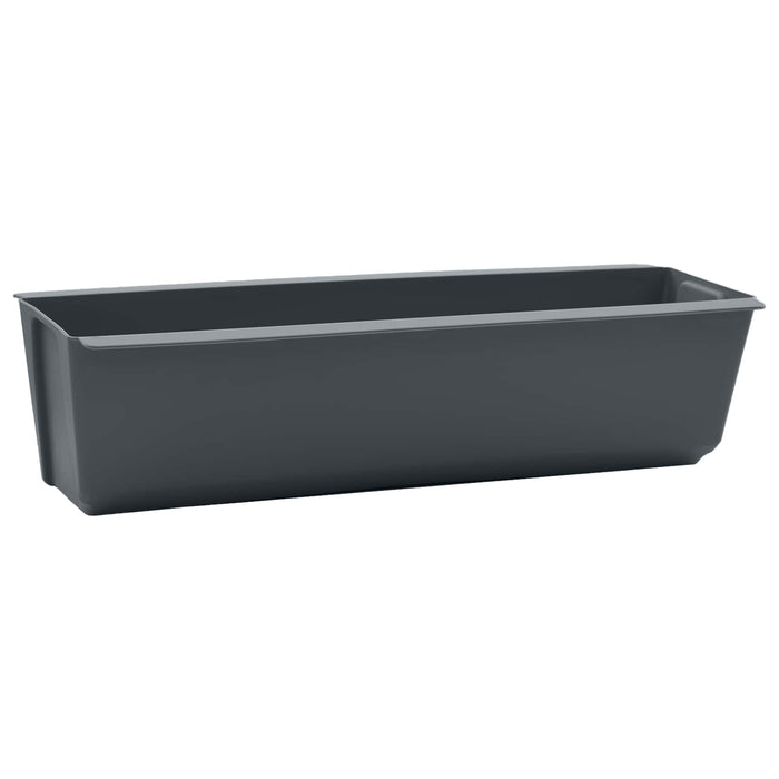 Cutii de flori pentru paleți Euro 24 pcs Gri 36 x 13,5 x 9,5 cm WALTI