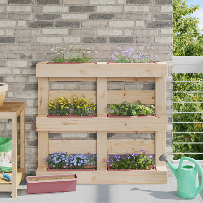 Cutii de flori pentru paleți Euro 24 pcs Maro WALTI
