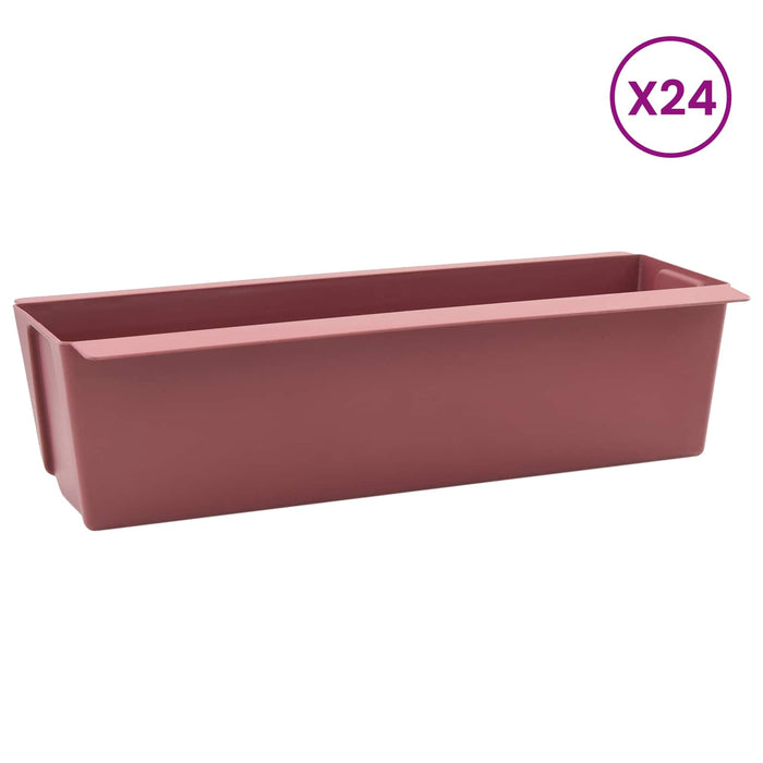Cutii de flori pentru paleți Euro 24 pcs Maro WALTI