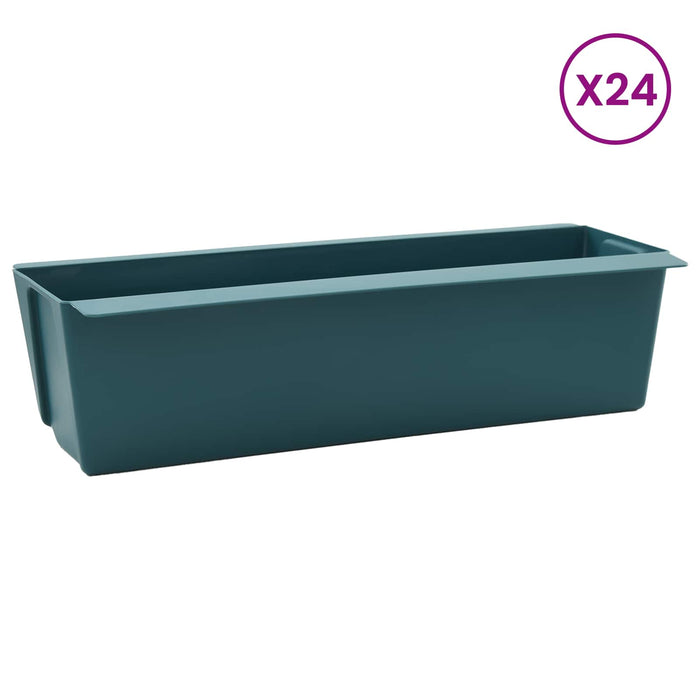 Cutii de flori pentru paleți Euro 24 pcs Verde WALTI