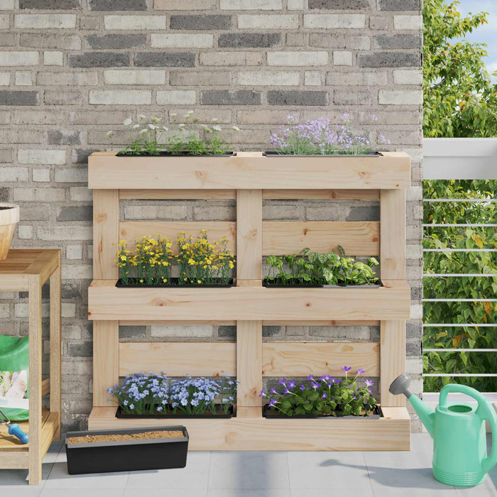 Cutii de flori pentru paleți Euro 24 pcs Negru WALTI