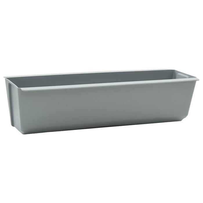 Cutii de flori pentru paleți Euro 24 pcs Gri deschis WALTI