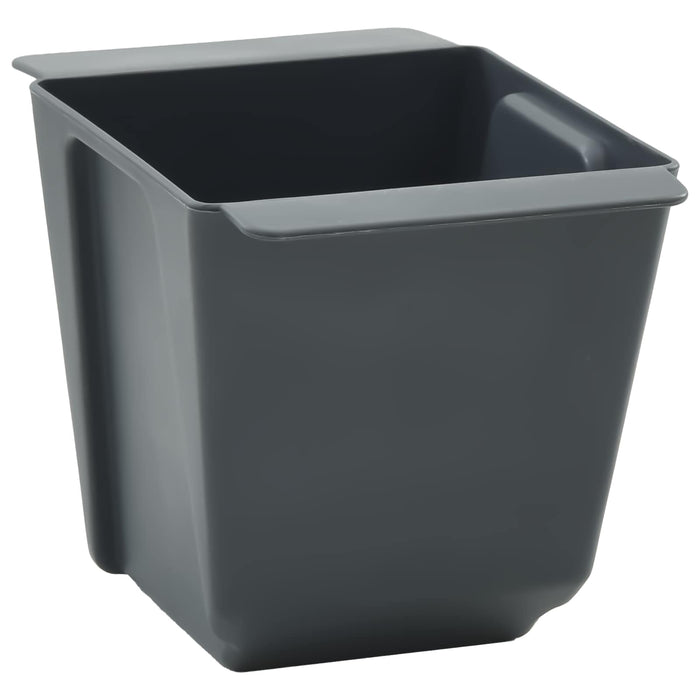 Cutii de flori pentru paleți Euro 12 pcs Gri 13,5 x 9 x 9,5 cm WALTI
