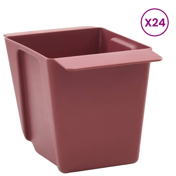 Cutii de flori pentru paleți Euro 24 pcs Maro 13,5 x 9 x 9,5 cm WALTI