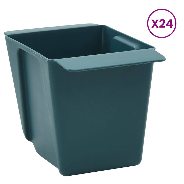 Cutii de flori pentru paleți Euro 24 pcs Verde WALTI