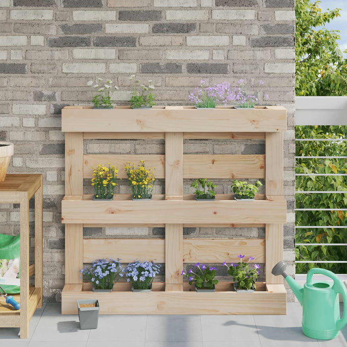 Cutii de flori pentru paleți Euro 24 pcs Gri deschis WALTI