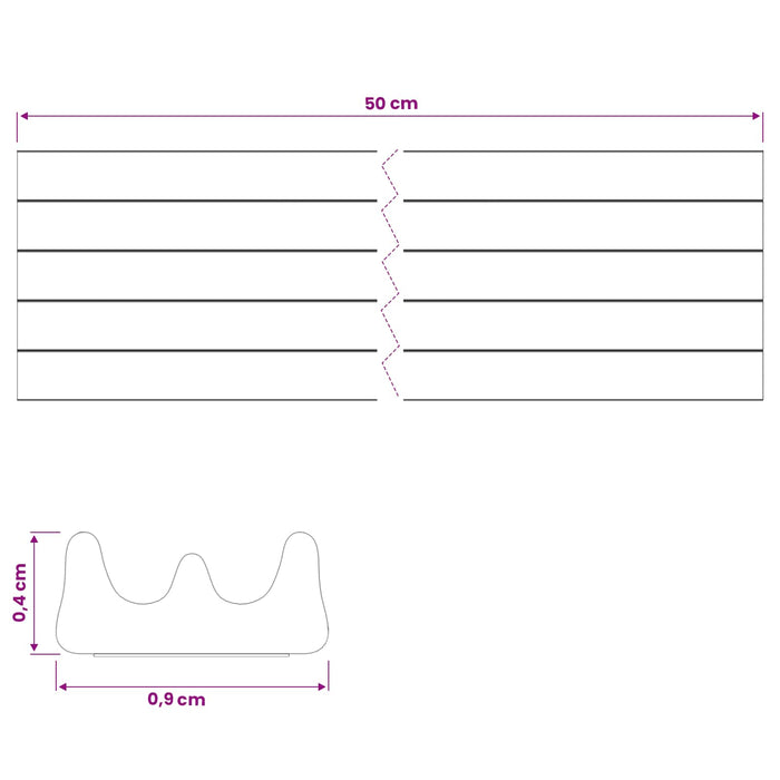 Banda adeziva pentru feronerie Alb 9 x 4 mm 50 m Spumă EPDM WALTI