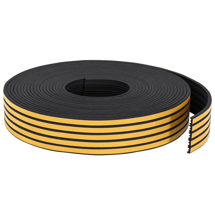 Banda adeziva pentru feronerie Negru 9 x 4 mm 12 m Spumă EPDM WALTI