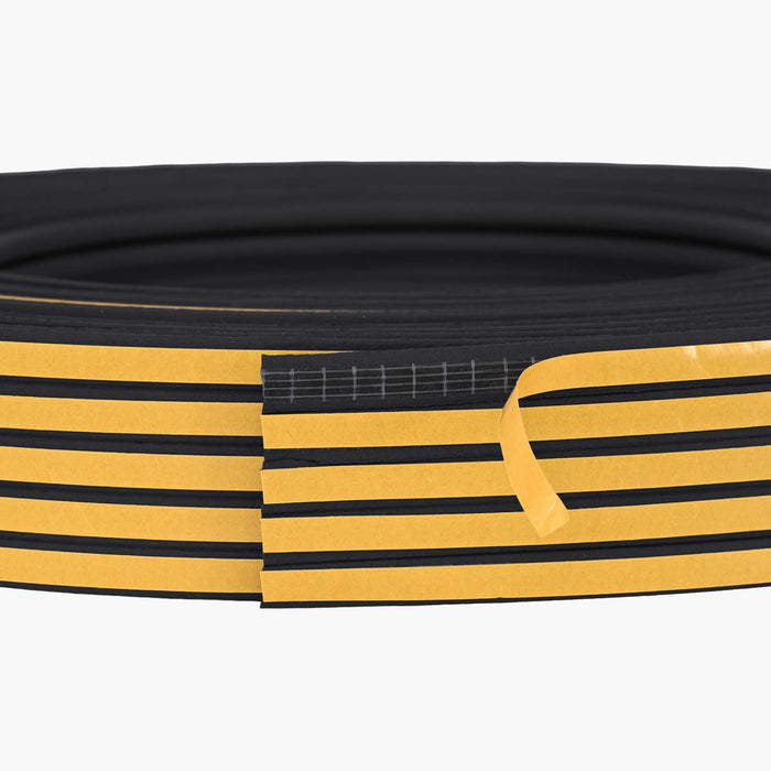 Banda adeziva pentru feronerie Negru 10 x 6 mm 100 m Spumă EPDM WALTI
