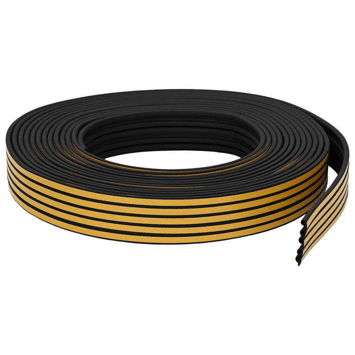 Banda adeziva pentru feronerie Negru 9 x 6 mm 50 m Spumă EPDM WALTI