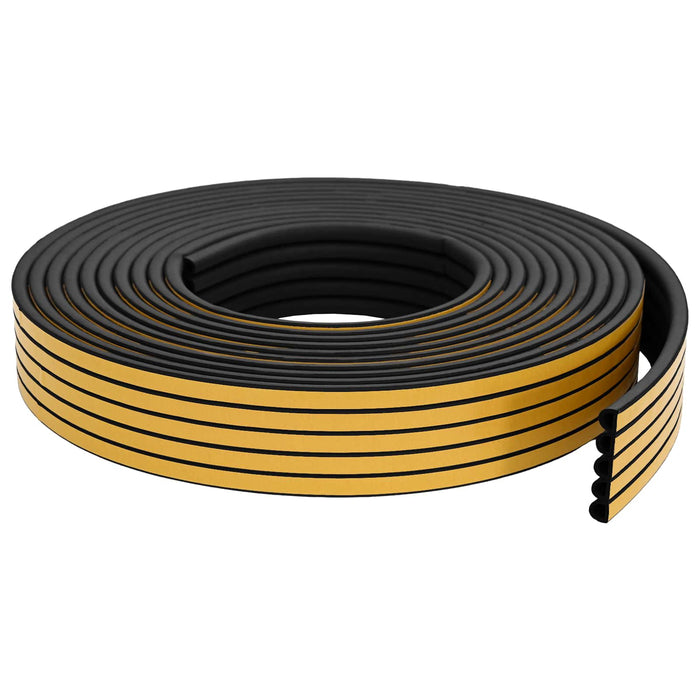 Banda adeziva pentru feronerie Negru 9 x 8 mm 50 m Spumă EPDM WALTI