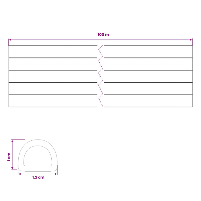 Banda adeziva pentru feronerie Maro 12 x 10 mm 100 m Spumă EPDM WALTI