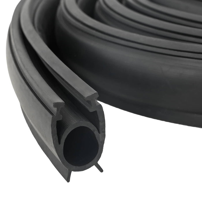 Etanșare pentru Ușa Garajului Negru 41 x 33 mm 4 m PVC WALTI