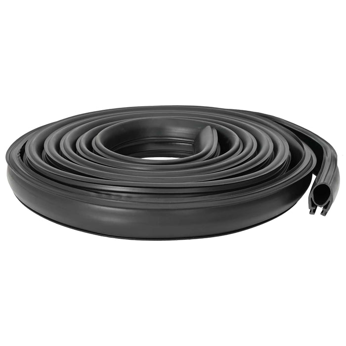 Etanșare pentru Ușa Garajului Negru 41 x 33 mm 5 m PVC WALTI