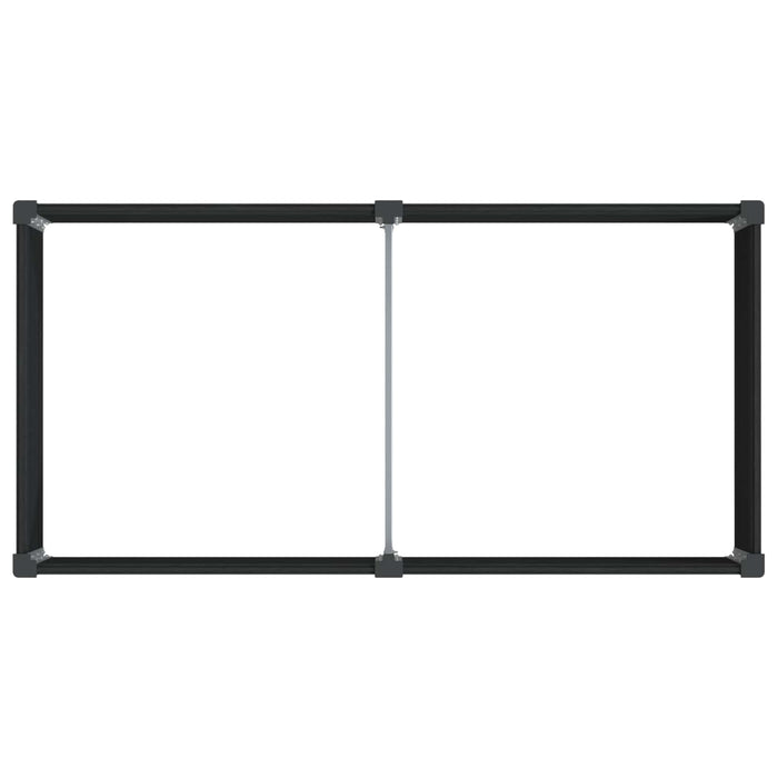 Strat înălțat de grădină Negru 100 x 50 x 54 cm WPC și Aluminiu WALTI