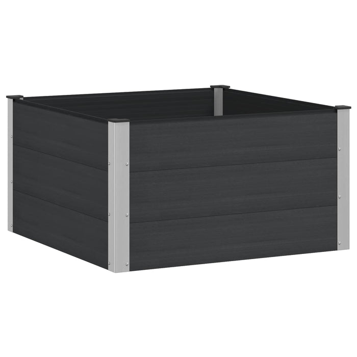 Strat înălțat de grădină Negru 100 x 100 x 54 cm WALTI