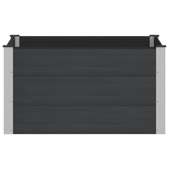 Strat înălțat de grădină Negru 100 x 100 x 54 cm WALTI