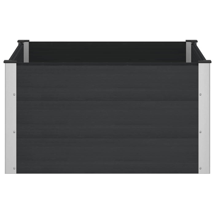 Strat înălțat de grădină Negru 100 x 100 x 54 cm WALTI