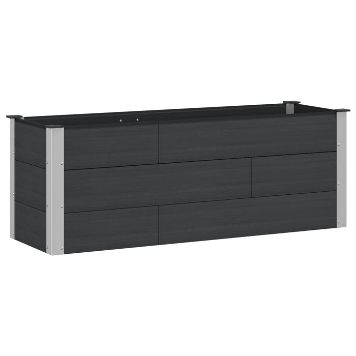Strat înălțat de grădină Negru 150 x 50 x 54 cm WALTI
