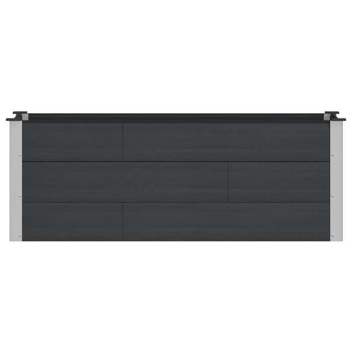 Strat înălțat de grădină Negru 150 x 50 x 54 cm WALTI