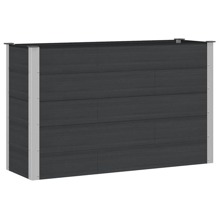Strat înălțat de grădină Negru 150 x 50 x 91 cm WALTI